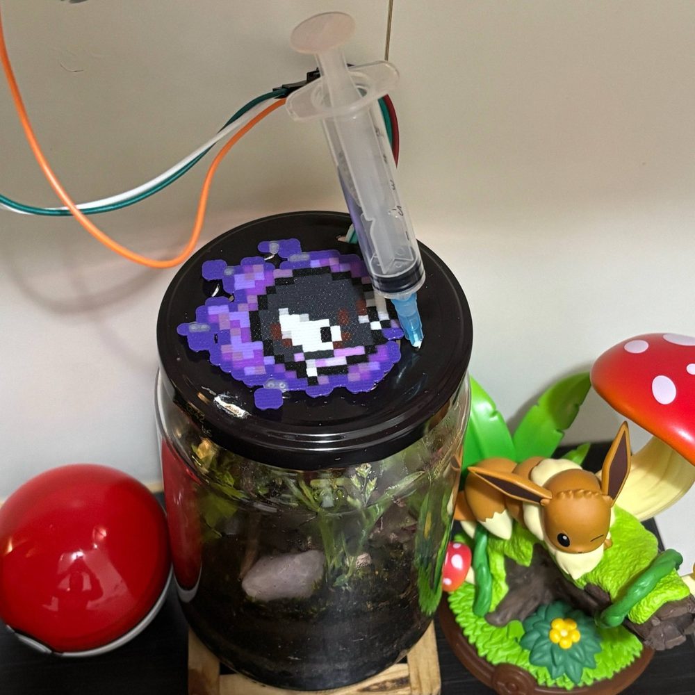 Watering with a syringe